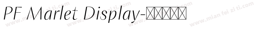 PF Marlet Display字体转换